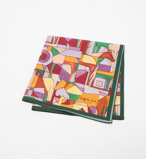 UNITED ARROWS green label relaxing「＜Dieffe Kinloch＞コットン プリント ハンカチ」|ハンカチ|PURPLE