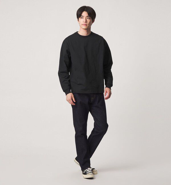 UNITED ARROWS green label relaxing「【WEB限定】JUST fit クリーン カノコ ワイド クルーネック 長袖 Tシャツ -抗菌-」|Tシャツ・カットソー|