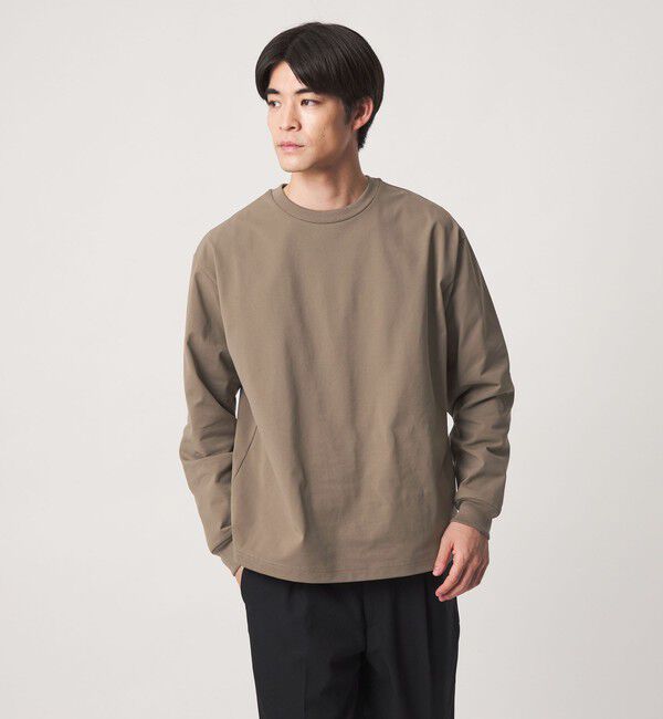 UNITED ARROWS green label relaxing「【WEB限定】JUST fit クリーン カノコ ワイド クルーネック 長袖 Tシャツ -抗菌-」|Tシャツ・カットソー|