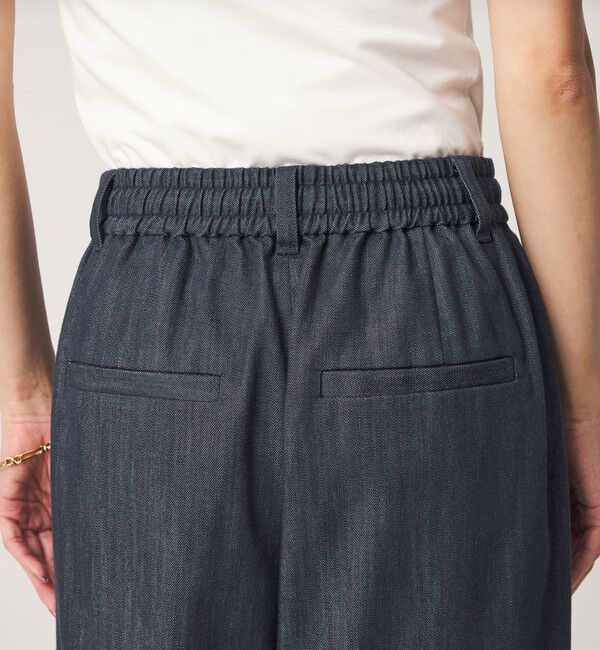 UNITED ARROWS green label relaxing「［size SHORT/TALLあり］ニーハイワイド パンツ デニム ストレッチ」|デニム|