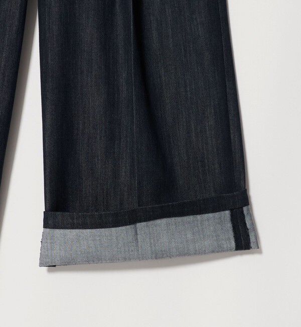 UNITED ARROWS green label relaxing「［size SHORT/TALLあり］ニーハイワイド パンツ デニム ストレッチ」|デニム|