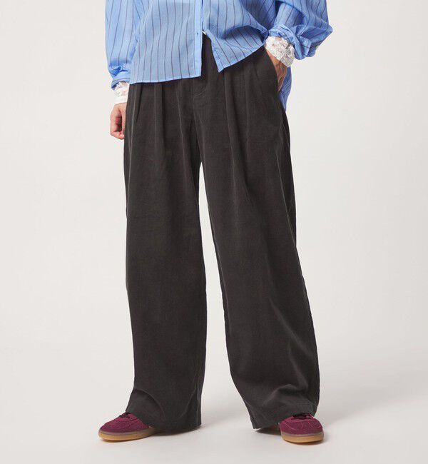 UNITED ARROWS green label relaxing「【WEB限定】＜at ease＞コーデュロイ タック パンツ」|その他|DK.GRAY
