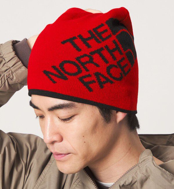 UNITED ARROWS green label relaxing「【WEB限定】＜THE NORTH FACE＞リバーシブルTNFバナービーニー ニットキャップ」|その他|RED