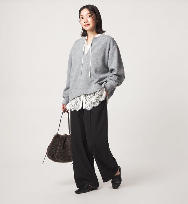 UNITED ARROWS green label relaxing「【WEB限定】＜at ease＞オルマイ ワイド パンツ マシンウォッシャブル ストレッチ 帯電防止」|その他|