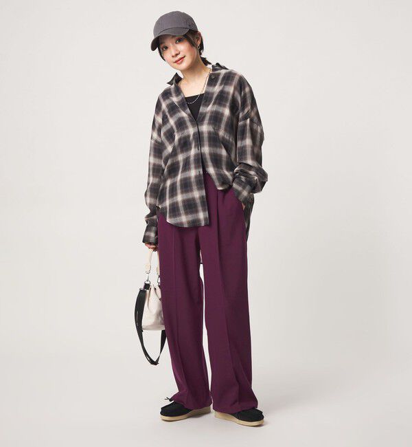 UNITED ARROWS green label relaxing「【WEB限定】＜at ease＞オルマイ ワイド パンツ マシンウォッシャブル ストレッチ 帯電防止」|その他|