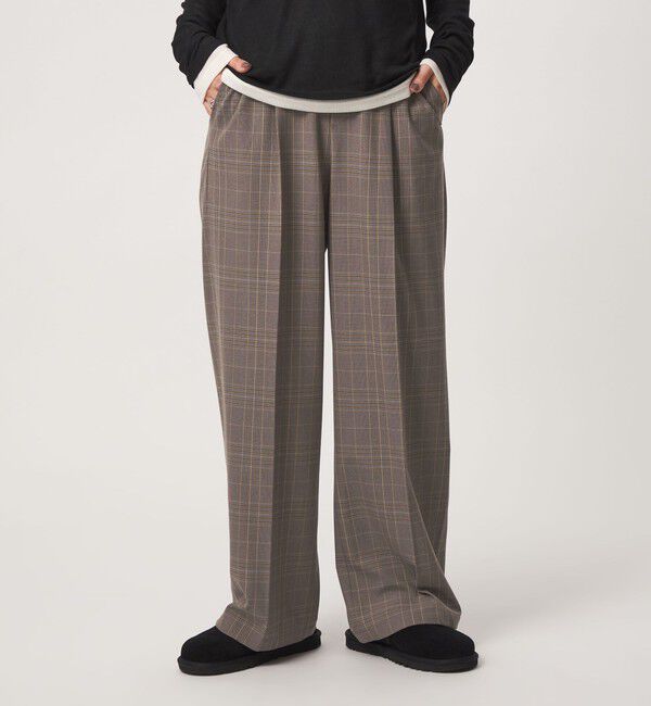 UNITED ARROWS green label relaxing「【WEB限定】＜at ease＞オルマイ ワイド パンツ マシンウォッシャブル ストレッチ 帯電防止」|その他|