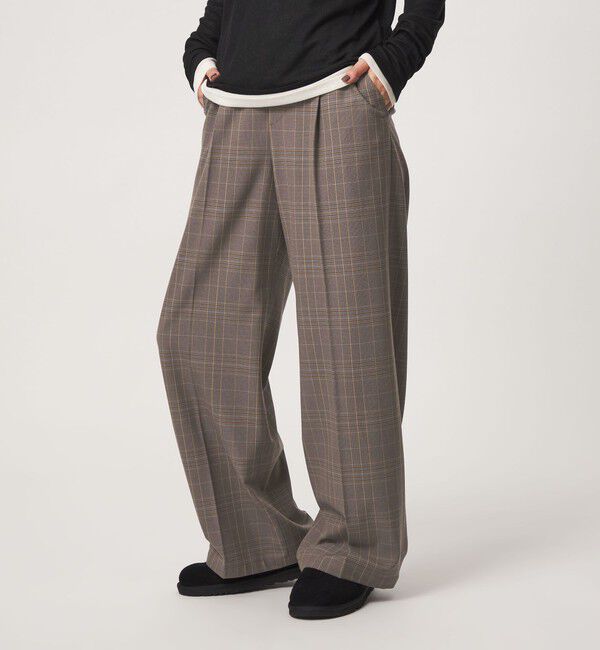 UNITED ARROWS green label relaxing「【WEB限定】＜at ease＞オルマイ ワイド パンツ マシンウォッシャブル ストレッチ 帯電防止」|その他|