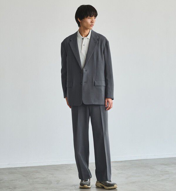 UNITED ARROWS green label relaxing「ダブルクロス ワイド ストレート パンツ W5　-2WAYストレッチ- 」|スラックス|