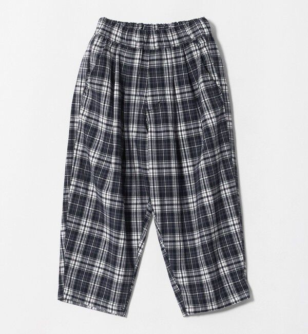 UNITED ARROWS green label relaxing「バレルレッグ チェック ロングパンツ / キッズ 100cm―160cm」|チノ|