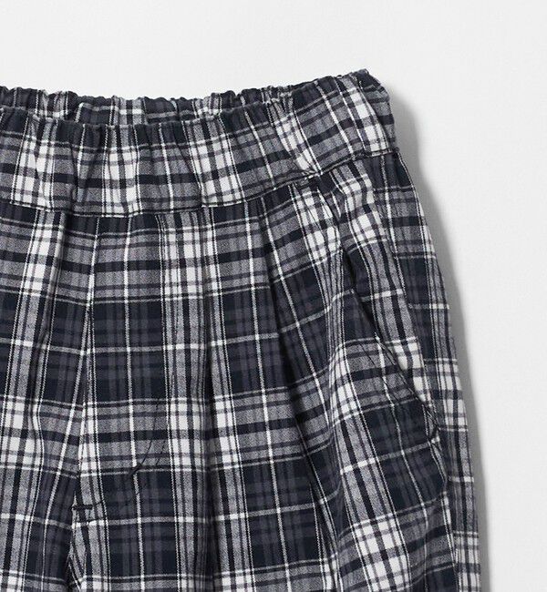 UNITED ARROWS green label relaxing「バレルレッグ チェック ロングパンツ / キッズ 100cm―160cm」|チノ|