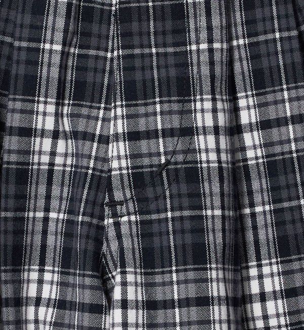 UNITED ARROWS green label relaxing「バレルレッグ チェック ロングパンツ / キッズ 100cm―160cm」|チノ|