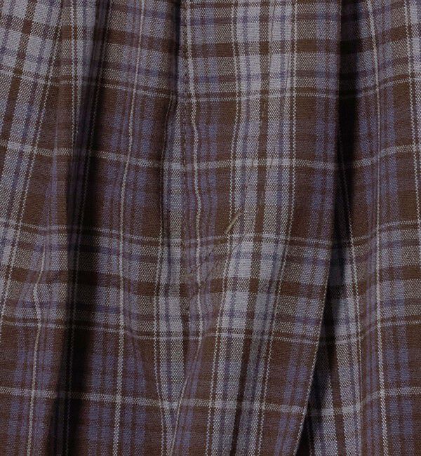 UNITED ARROWS green label relaxing「バレルレッグ チェック ロングパンツ / キッズ 100cm―160cm」|チノ|