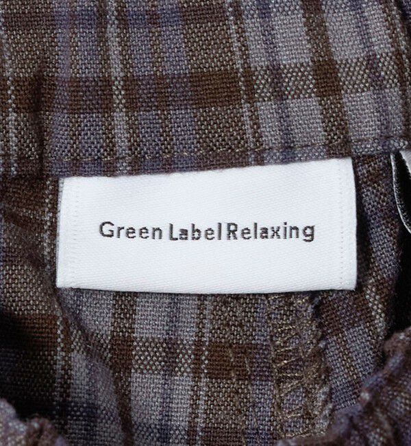 UNITED ARROWS green label relaxing「バレルレッグ チェック ロングパンツ / キッズ 100cm―160cm」|チノ|