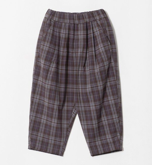UNITED ARROWS green label relaxing「バレルレッグ チェック ロングパンツ / キッズ 100cm―160cm」|チノ|