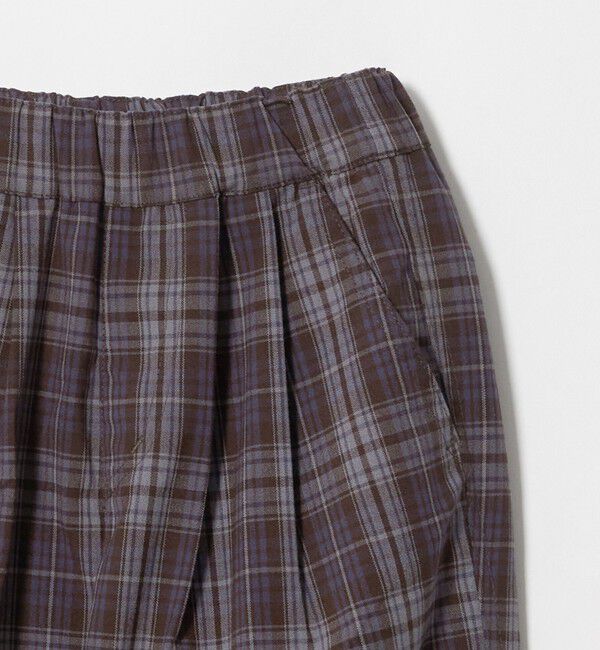 UNITED ARROWS green label relaxing「バレルレッグ チェック ロングパンツ / キッズ 100cm―160cm」|チノ|