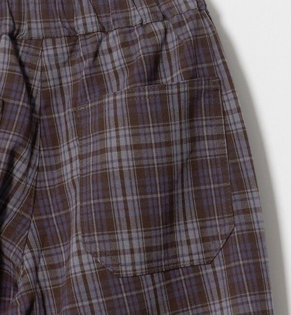 UNITED ARROWS green label relaxing「バレルレッグ チェック ロングパンツ / キッズ 100cm―160cm」|チノ|