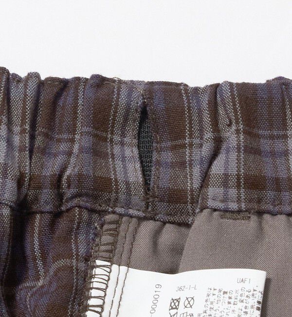 UNITED ARROWS green label relaxing「バレルレッグ チェック ロングパンツ / キッズ 100cm―160cm」|チノ|