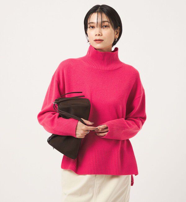 UNITED ARROWS green label relaxing「［size SHORTあり］SERENITY ハイネック プルオーバー ニット」|ニット・セーター|PINK
