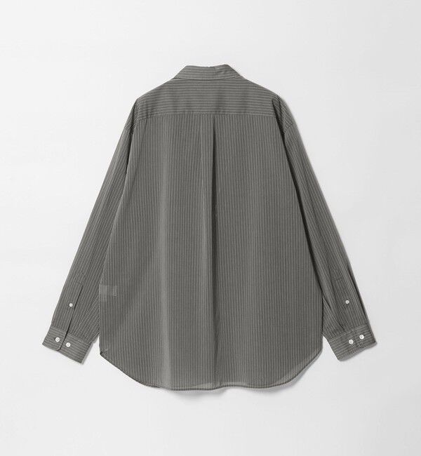 Steven Alan＞ 100 ガスボイル ストライプ レギュラーカラー シャツ