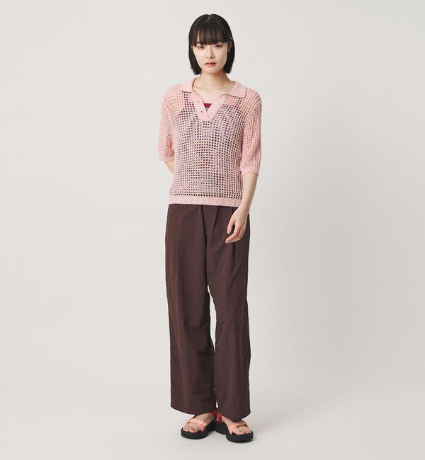 NICE WEATHER「＜NICE WEATHER＞メッシュ ショートスリーブ ポロシャツ」|ニット・セーター|