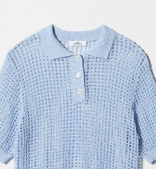 NICE WEATHER「＜NICE WEATHER＞メッシュ ショートスリーブ ポロシャツ」|ニット・セーター|