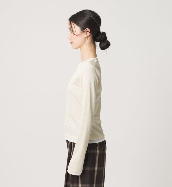 BEAUTY&YOUTH UNITED ARROWS「ポリエステルコットン テレコ チュール ドッキングプルオーバー」|Tシャツ・カットソー|