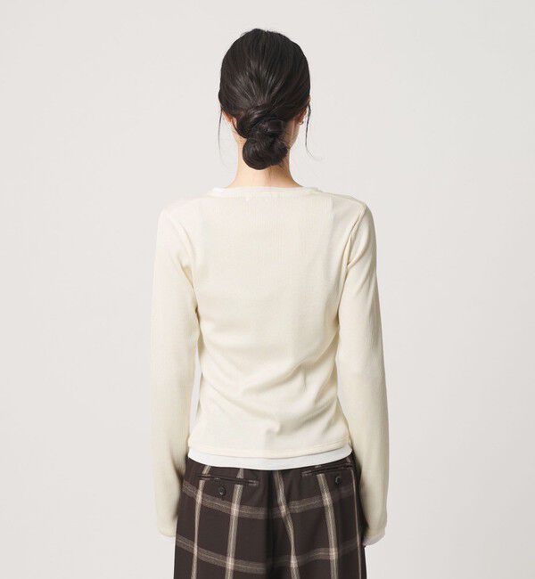 BEAUTY&YOUTH UNITED ARROWS「ポリエステルコットン テレコ チュール ドッキングプルオーバー」|Tシャツ・カットソー|