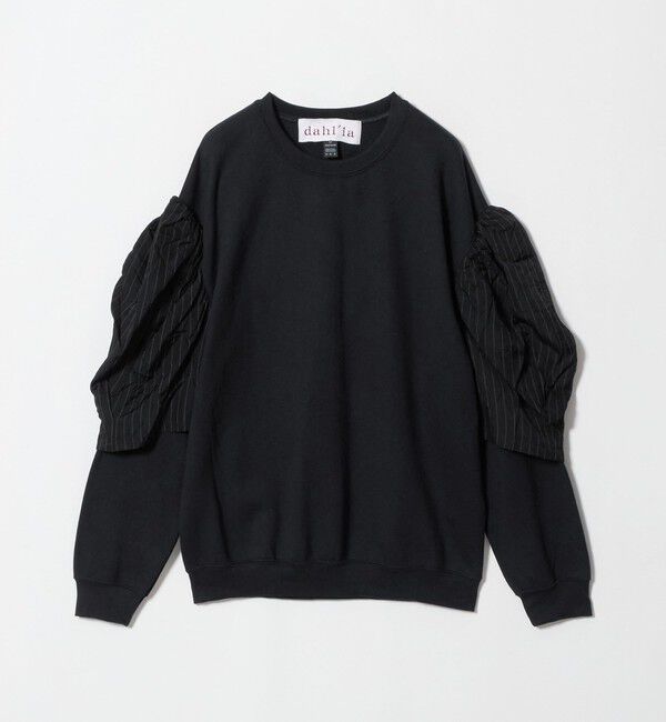 BEAUTY&YOUTH UNITED ARROWS「【WEB限定】＜dahl&rsquo;ia＞リメイク パワーショルダー スウェット」|スウェット・ジャージ|BLACK