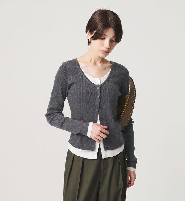 BEAUTY&YOUTH UNITED ARROWS「【WEB限定】レイヤードニットカーディガン ウォッシャブル」|カーディガン|