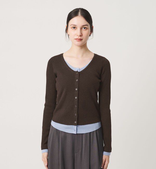 BEAUTY&YOUTH UNITED ARROWS「【WEB限定】レイヤードニットカーディガン ウォッシャブル」|カーディガン|