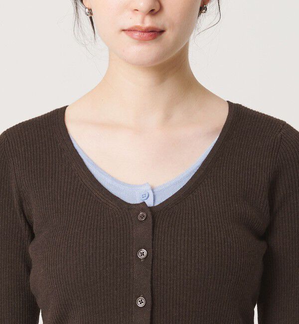 BEAUTY&YOUTH UNITED ARROWS「【WEB限定】レイヤードニットカーディガン ウォッシャブル」|カーディガン|