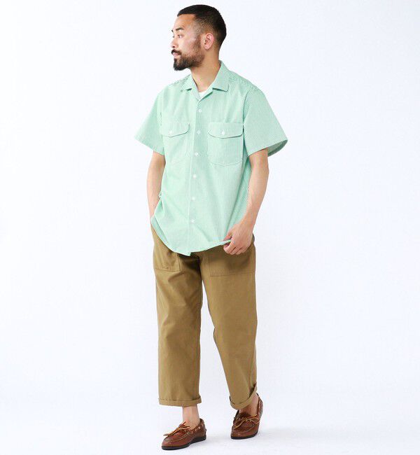 BEAMS「WORK Short Sleeve Stripe COOLMAX(R)」|シャツ・ブラウス|