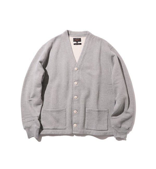 BEAMS PLUS「レイズドバック スウェット Vネック カーディガン」|スウェット・ジャージ|GREY