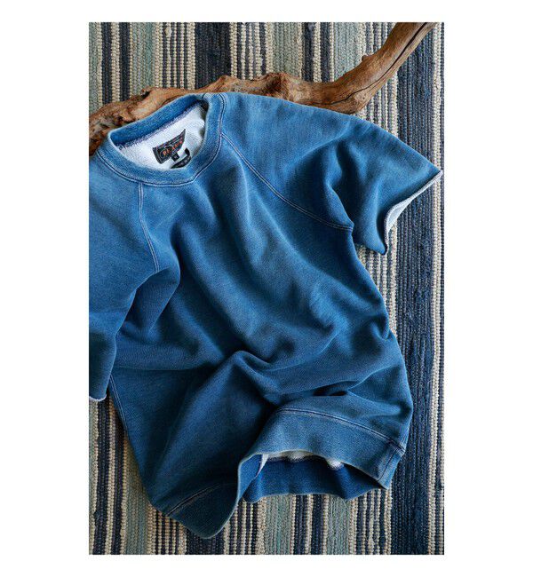 BEAMS PLUS「Sweat Short Sleeve Cut-Off Indigo」|スウェット・ジャージ|