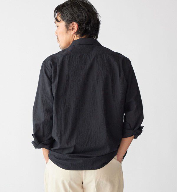 SHIPS「Southwick: Gate Label TW エンボス ロングスリーブ キャンプシャツ」|シャツ・ブラウス|