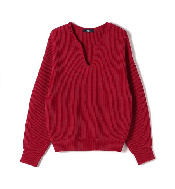 SHIPS Colors 「SHIPS Colors:〈手洗い可能〉畦 スキッパー ニット◇」|ニット・セーター|