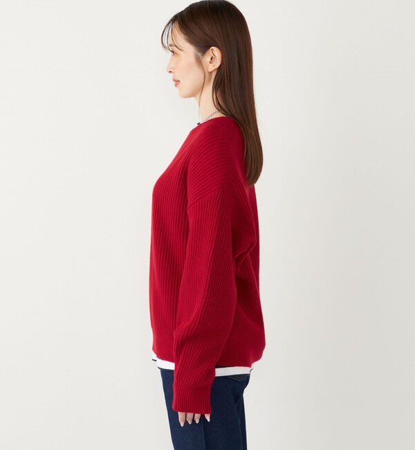 SHIPS Colors 「SHIPS Colors:〈手洗い可能〉畦 スキッパー ニット◇」|ニット・セーター|