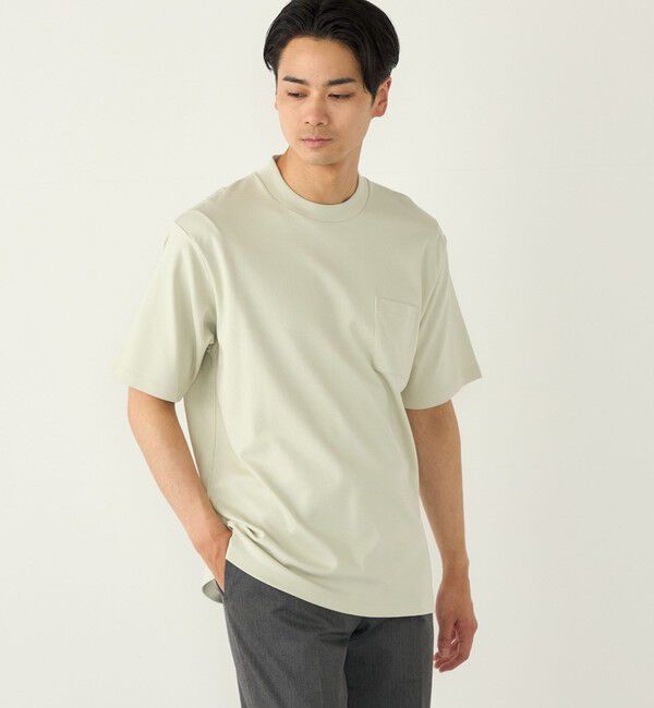 SHIPS Colors 「SHIPS Colors:〈抗菌防臭・接触冷感・紫外線軽減〉スムース ビズT◇」|Tシャツ・カットソー|ライトグリーン
