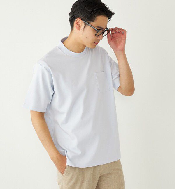SHIPS Colors 「SHIPS Colors:〈抗菌防臭・接触冷感・紫外線軽減〉スムース ビズT◇」|Tシャツ・カットソー|ライトブルー