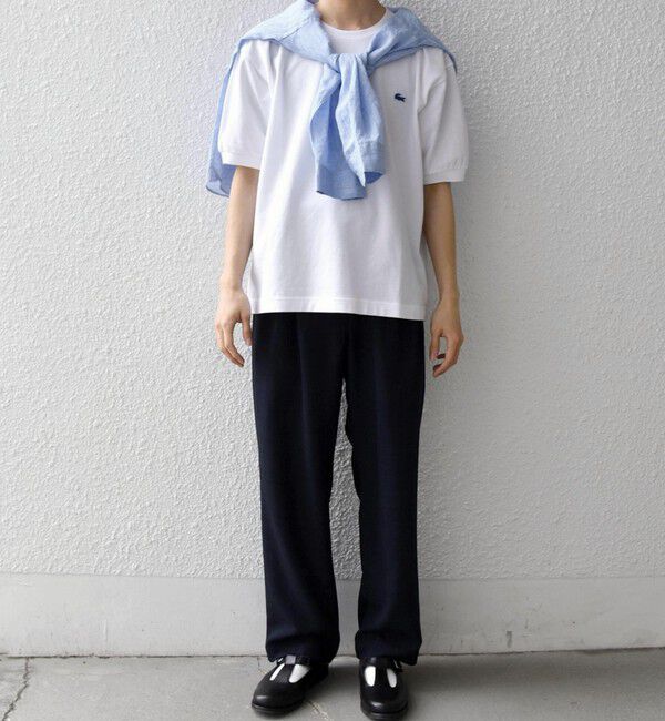 SHIPS any「【SHIPS any別注】LACOSTE: ワンポイント ロゴ ピケ クルーネック Tシャツ 26SS◇」|Tシャツ・カットソー|