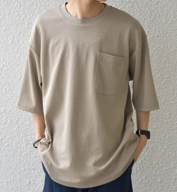 SHIPS any「SHIPS any:〈接触冷感〉COOL TOUCH スムース リラックス ポケット Tシャツ 26SS◇」|Tシャツ・カットソー|ベージュ