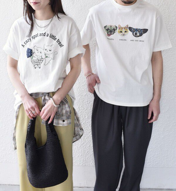 SHIPS Colors 「さかがみ家&times;SHIPS:コラボ プリント Tシャツ◇」|Tシャツ・カットソー|