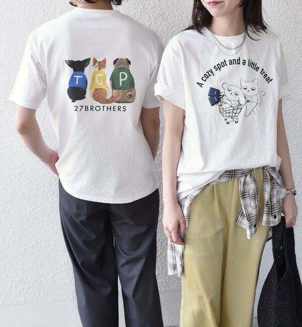 SHIPS Colors 「さかがみ家&times;SHIPS:コラボ プリント Tシャツ◇」|Tシャツ・カットソー|