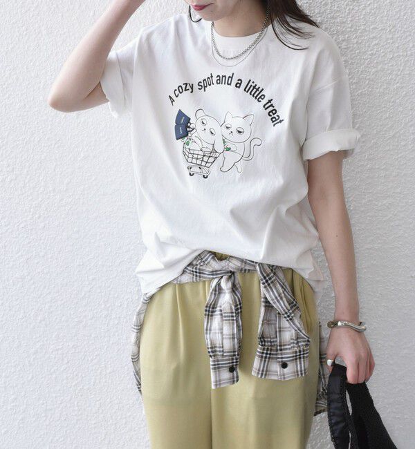 SHIPS Colors 「さかがみ家&times;SHIPS:コラボ プリント Tシャツ◇」|Tシャツ・カットソー|ホワイト