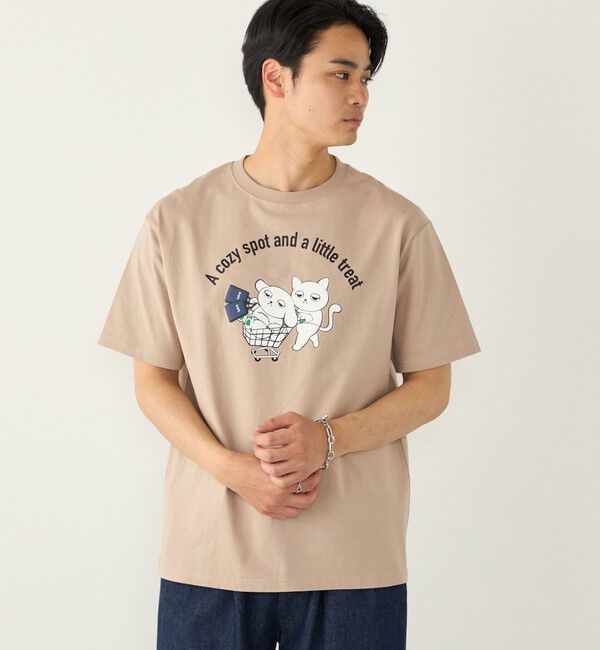 SHIPS Colors 「さかがみ家&times;SHIPS:コラボ プリント Tシャツ◇」|Tシャツ・カットソー|ベージュ系
