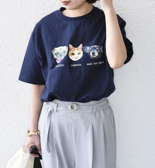 SHIPS Colors 「さかがみ家&times;SHIPS:コラボ プリント Tシャツ◇」|Tシャツ・カットソー|