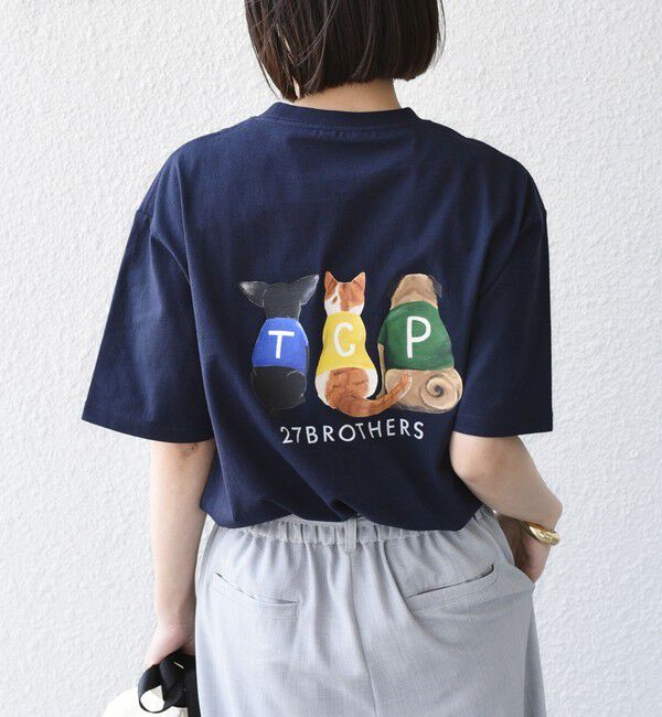 SHIPS Colors 「さかがみ家&times;SHIPS:コラボ プリント Tシャツ◇」|Tシャツ・カットソー|