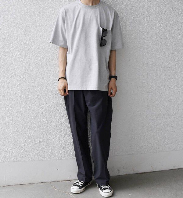 SHIPS any「SHIPS any:〈接触冷感/吸水速乾/UVカット/遮熱〉Raylock ダブルフェイス ポケット Tシャツ」|Tシャツ・カットソー|