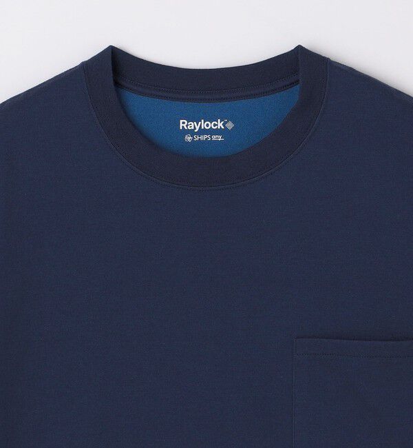 SHIPS any「SHIPS any:〈接触冷感/吸水速乾/UVカット/遮熱〉Raylock ダブルフェイス ポケット Tシャツ」|Tシャツ・カットソー|
