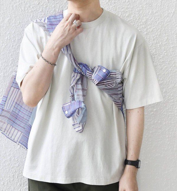 SHIPS any「【SHIPS any別注】ONEITA:〈洗濯機可能〉ピグメント ダイ リラックス Tシャツ◇」|Tシャツ・カットソー|オフホワイト